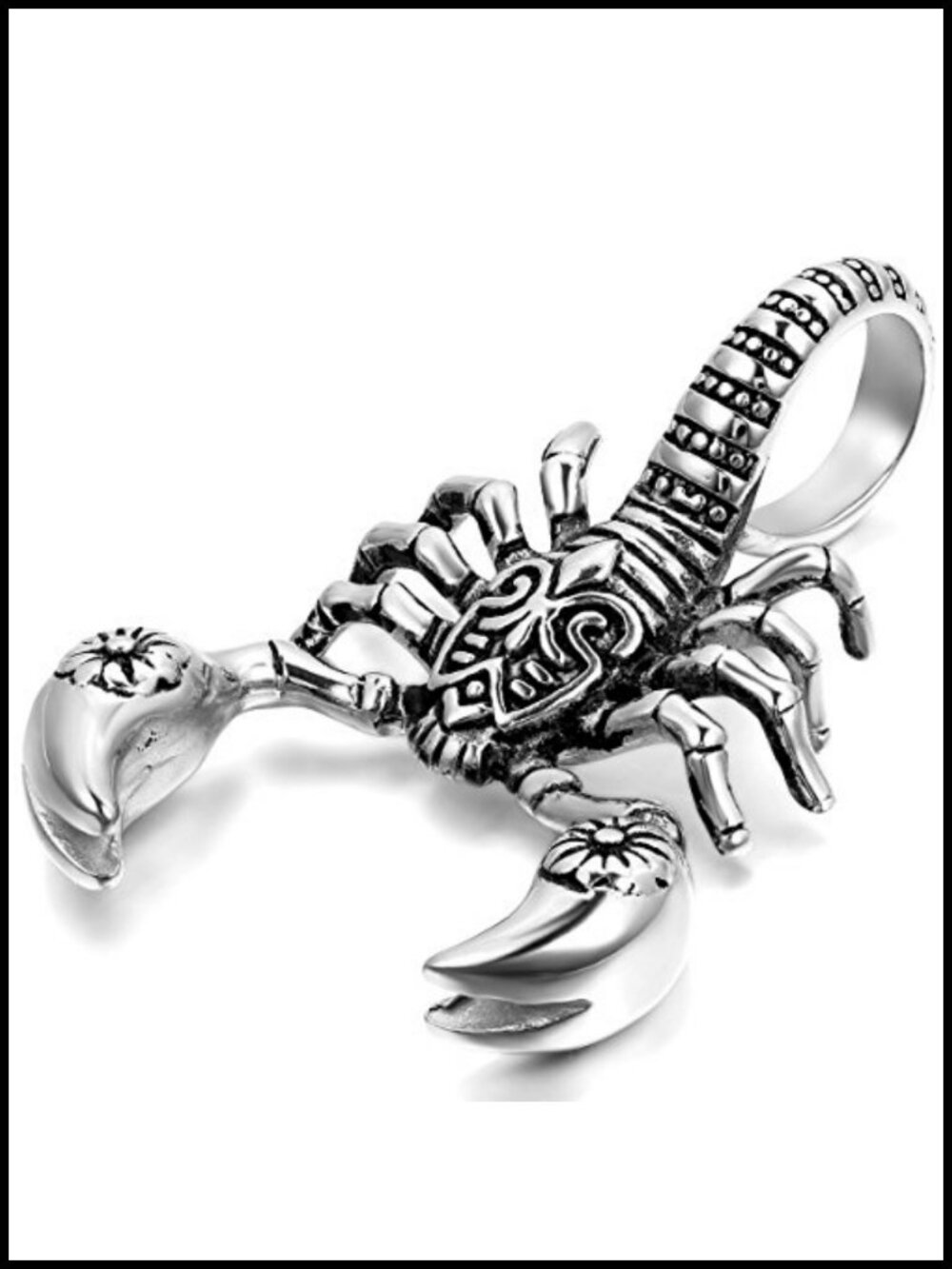 Men's Stainless Steel Gothic Scorpion Pendant Necklace 22"